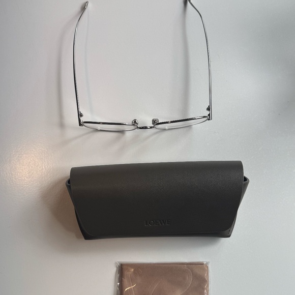 Loewe LW50073U 016 Geometric Eyeglasses 55mm – Silver NWOT- Unisex - Picture 9 of 11